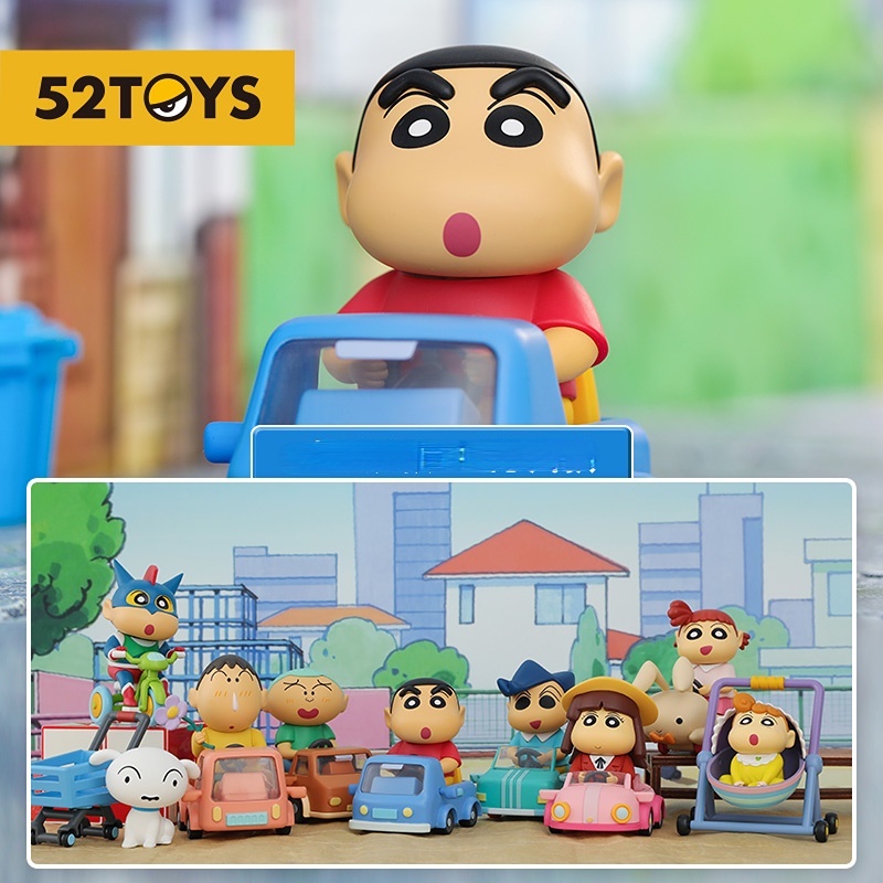 ★Hgtoys★ Set 52 Mô Hình Búp Bê Shin-Chan Trang Trí Xe Hơi