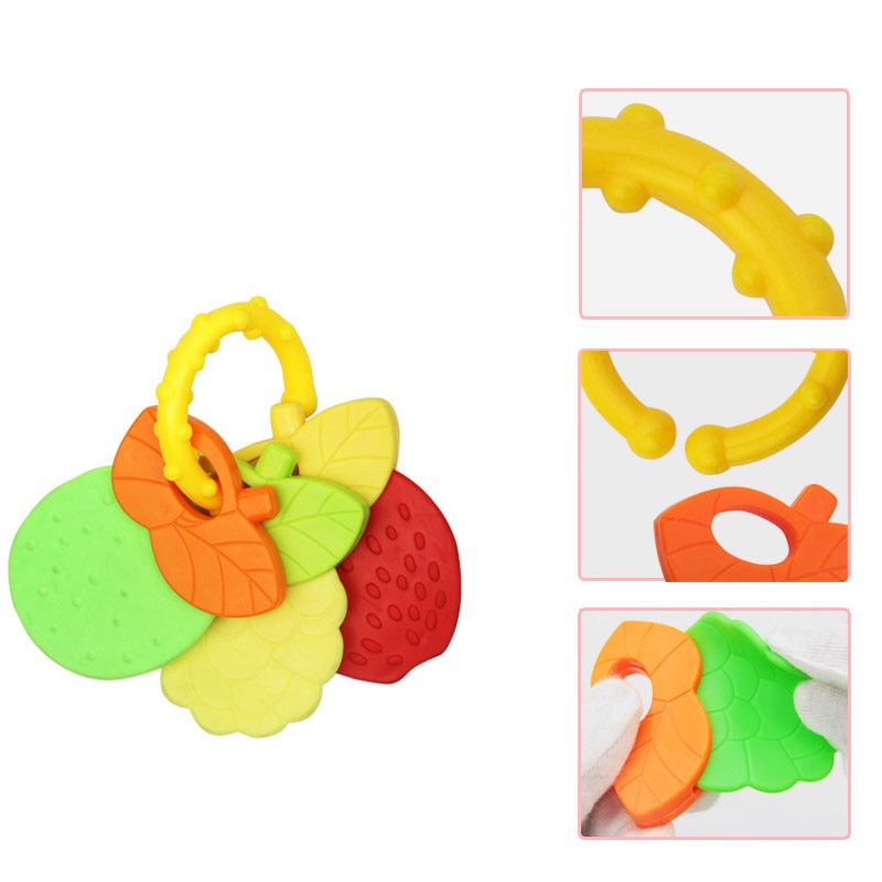 Đồ Chơi Ngậm Nướu Hình Trái Cây Bằng Silicone Dành Cho Trẻ Em