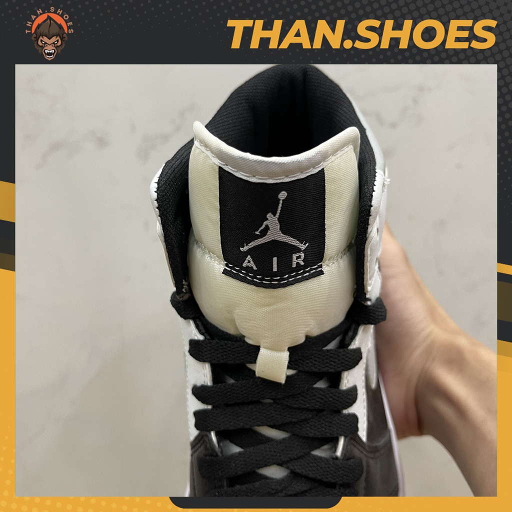 Giày JD1 Mid Black Smoke Grey, JD1 Cao Đen Xám - Than.Shoes