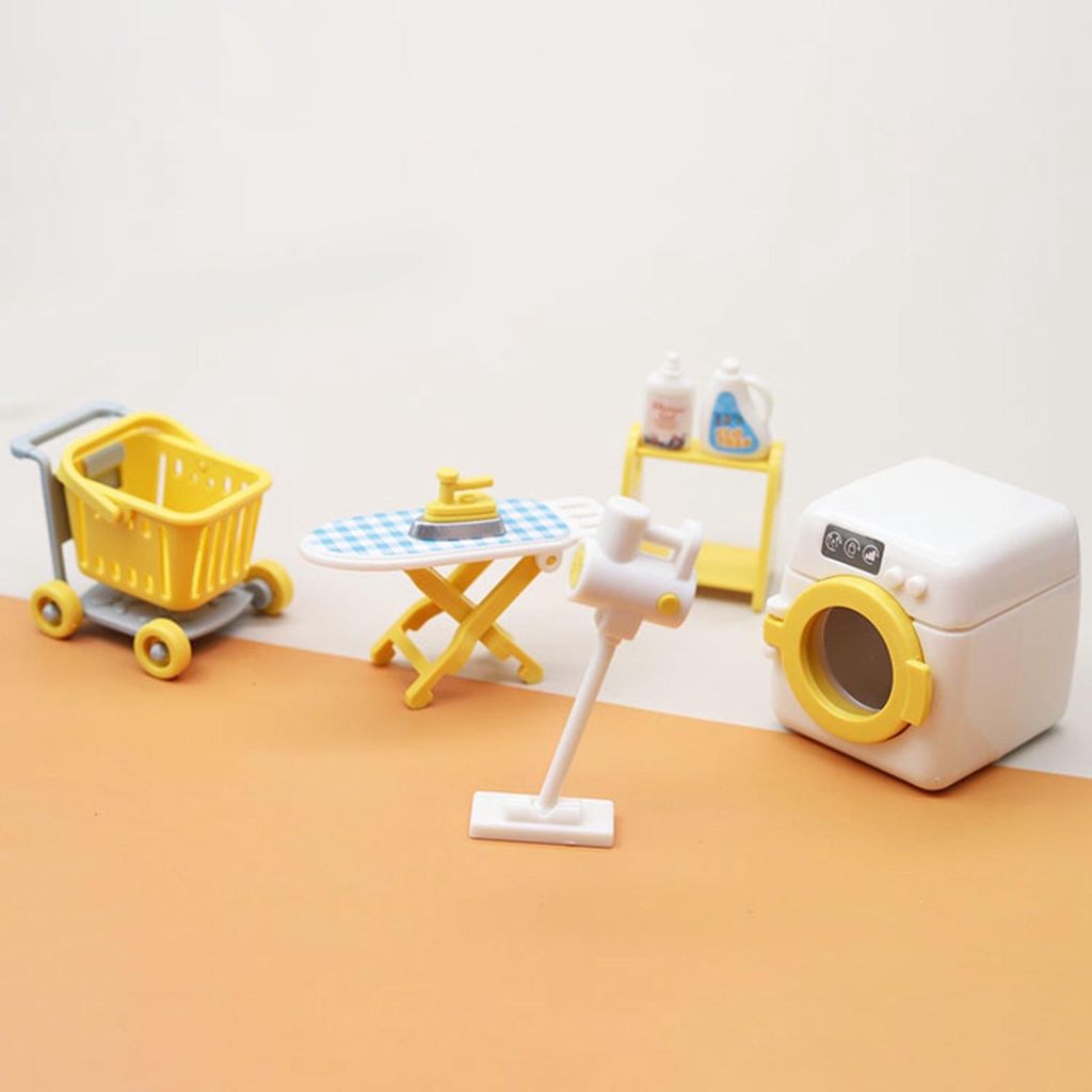 Bộ Phụ Kiện Phòng Giặt Đồ Cho Nhà Búp Bê