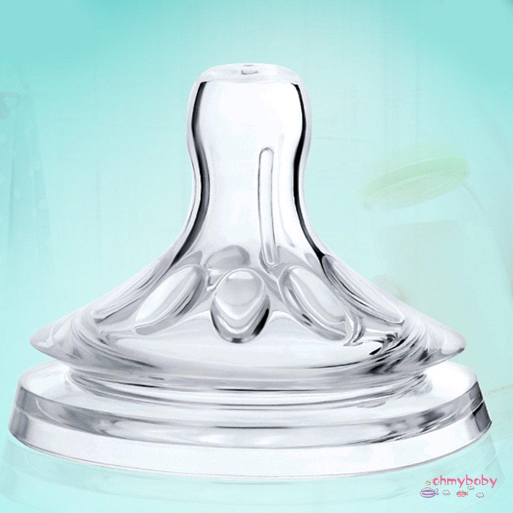 [InStock] Núm vú giả bằng silicon cho trẻ sơ sinh an toàn không độc hại Công cụ bé ăn đơn giản trong suốt mềm mại [Z/4]