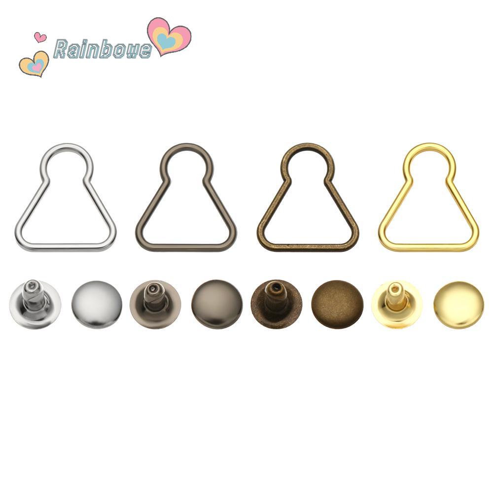 Set 4 Nút Thắt Lưng Hình Cầu Vồng Bằng Kim Loại