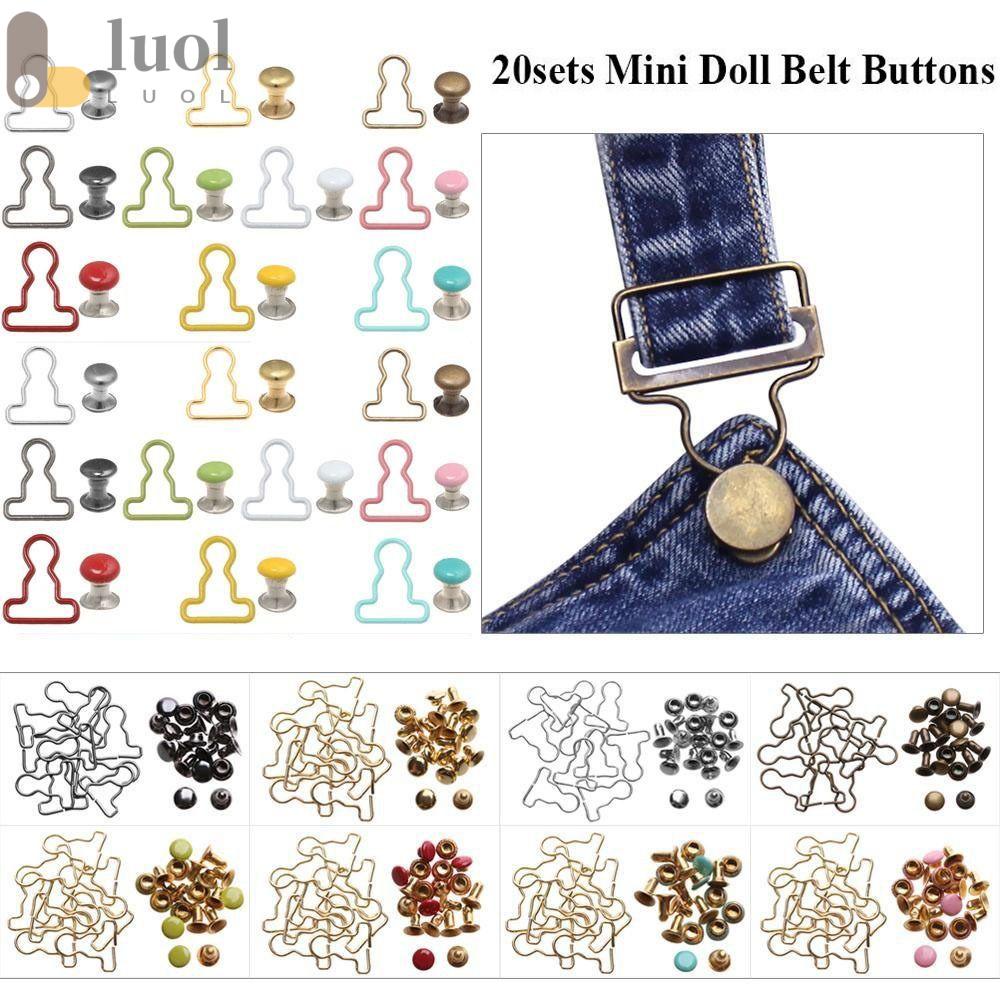 Set 20 Nút Thắt Lưng Bằng Kim Loại DIY Dành Cho Búp Bê