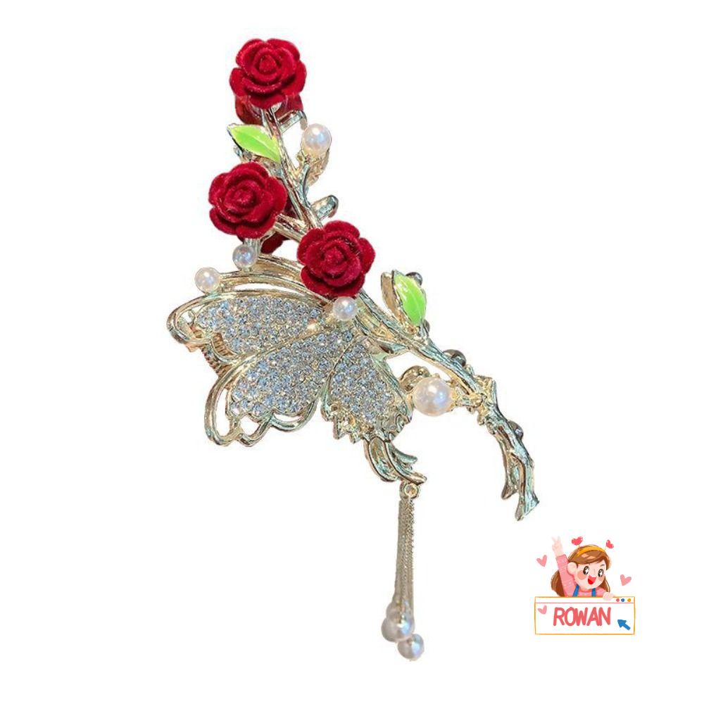 Kẹp Tóc Kim Loại Hình Hoa Hồng Thời Trang