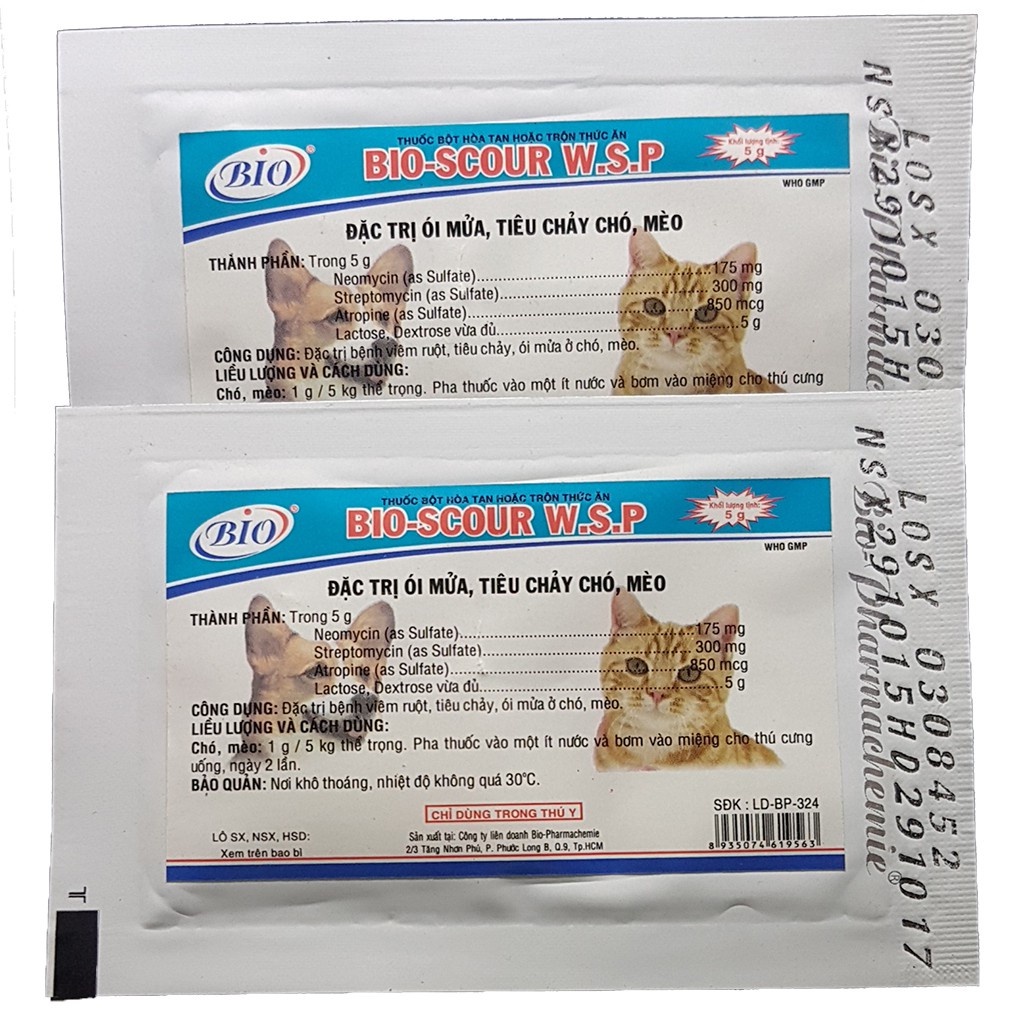 Bio Scour W.S.P Men Kiểm Soát Viêm Ruột, Tiêu Chảy, Ói Mửa Chó Mèo