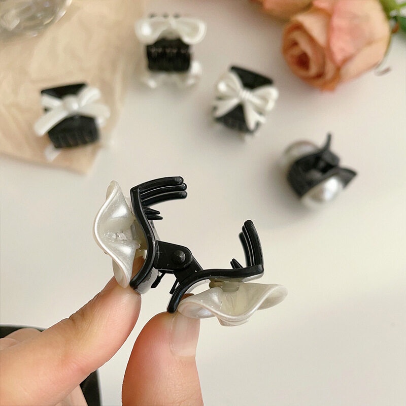 Kẹp Tóc Hình Nơ Đen Thời Trang Hàn Quốc Dành Cho Nữ