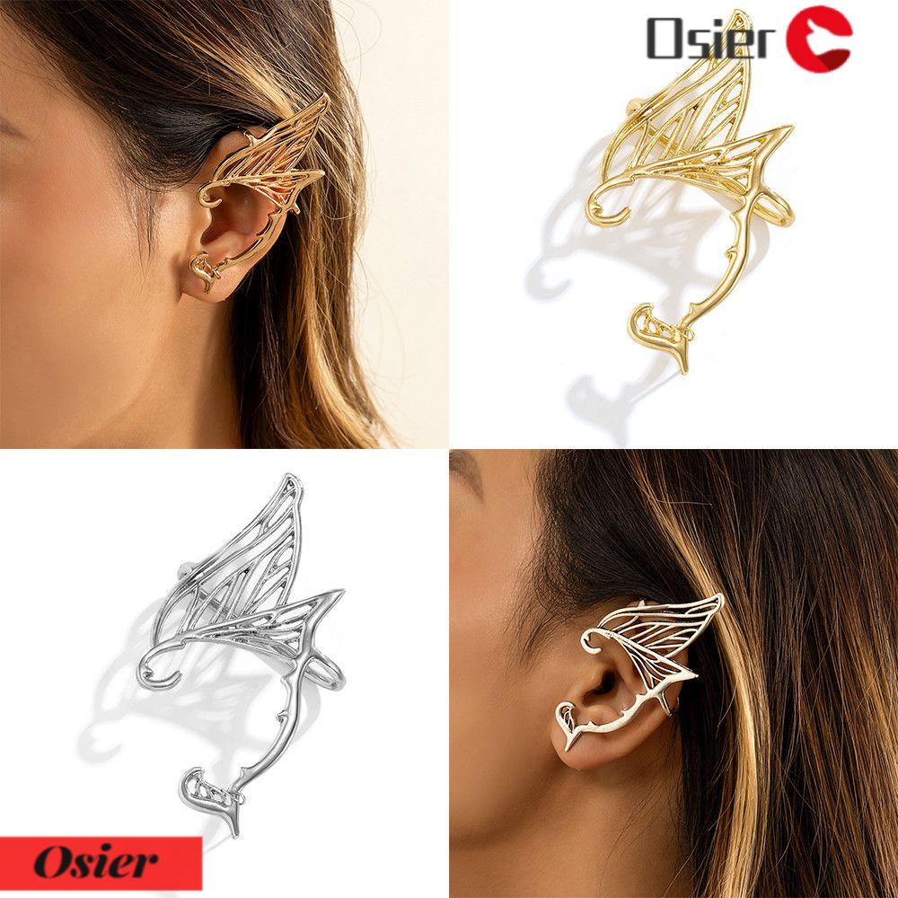 Osier1 Khuyên Kẹp Vành Tai Hình Cánh Bướm Goth Elf Phong Cách Gothic Cho Nữ