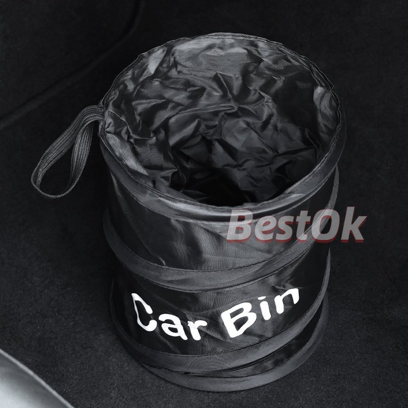 Thùng Rác Màu Đen Có Thể Gấp Gọn Tiện Dụng Cho Xe Hơi