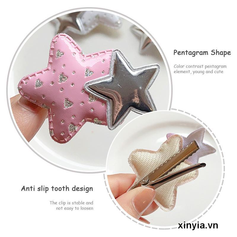 Kẹp TóC HìNh Ngôi Sao / TráI Tim NhiềU MàU Dễ Thương