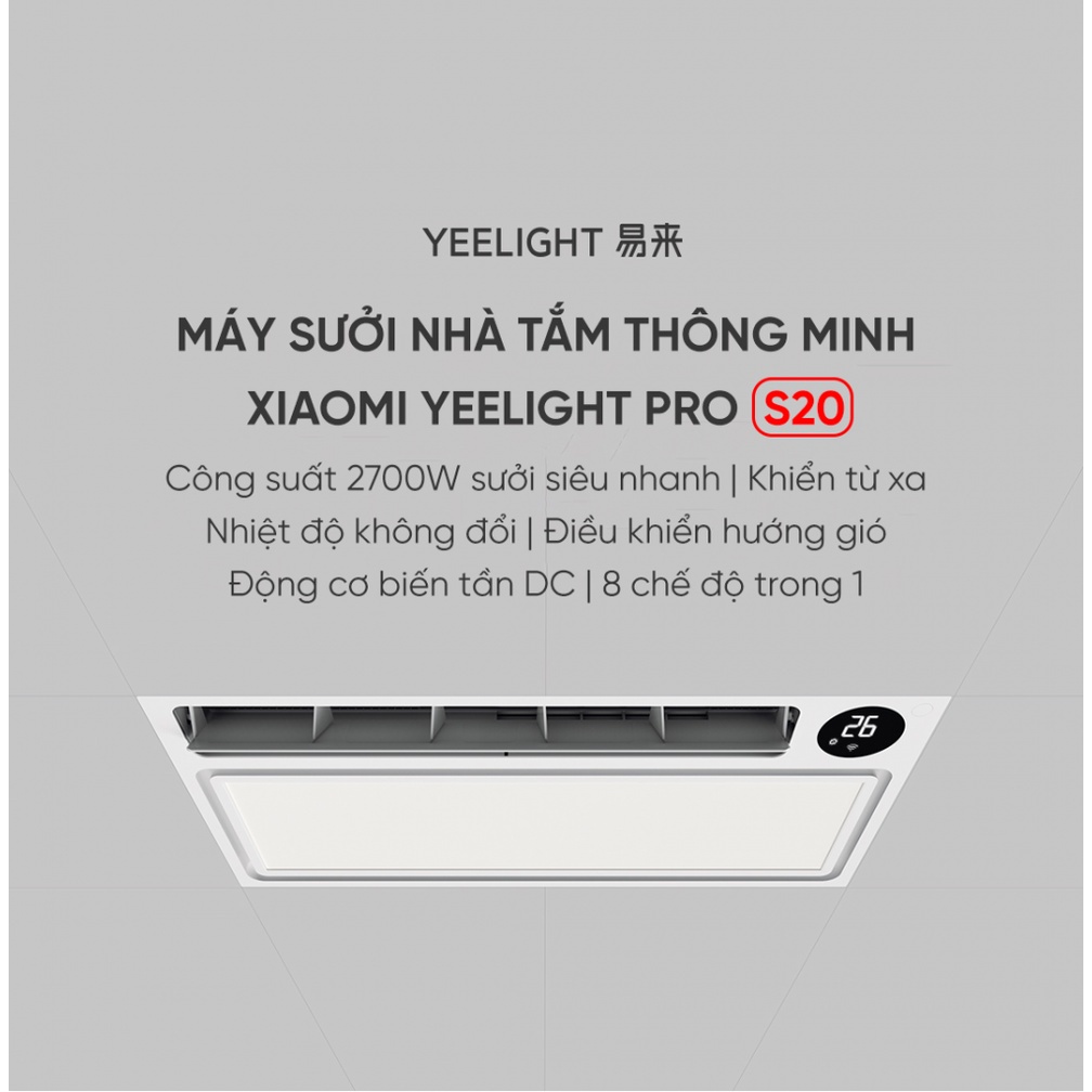 Máy sưởi nhà tắm âm trần Smart Bath 8 in 1 Xiaomi Yeelight Pro S20 YLYB05YL