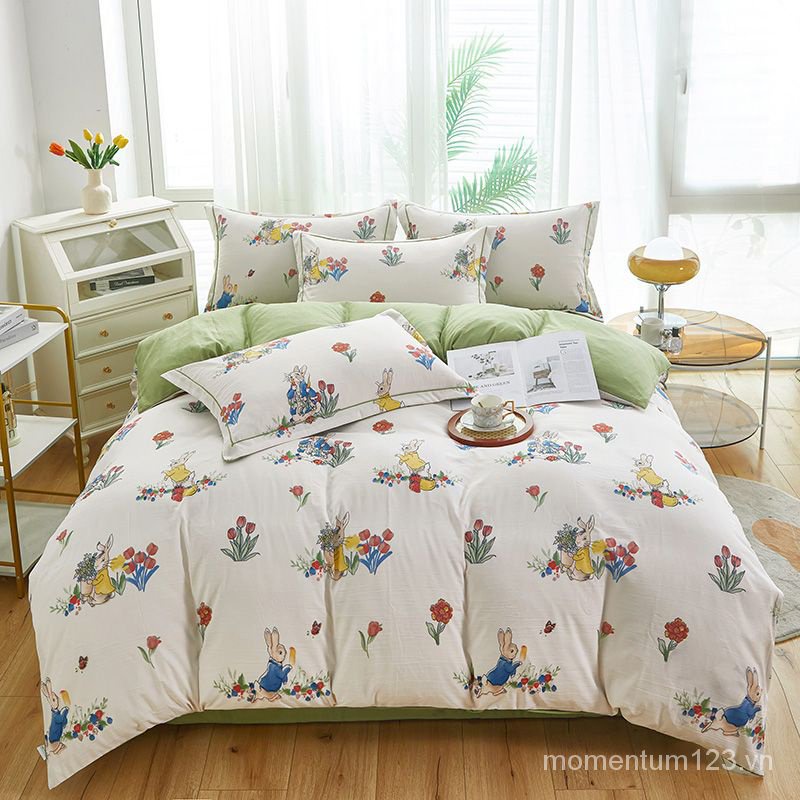 Bộ Chăn Ga Và Vỏ Gối Cotton Hai Lớp Chất Lượng Cao