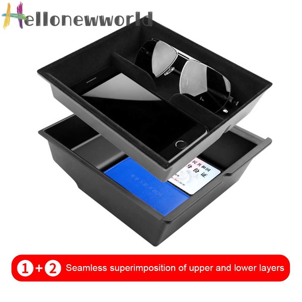 Hộp Đựng Vật Dụng Hai Tầng Chống Sốc Chống Trượt Cho Tesla Model 3 / Y