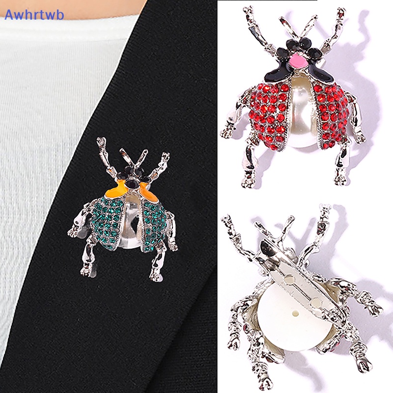 Ghim Cài Áo Hình Bọ Cánh Cứng Đính Đá Phong Cách Vintage Thời Trang Cho Nữ Mới