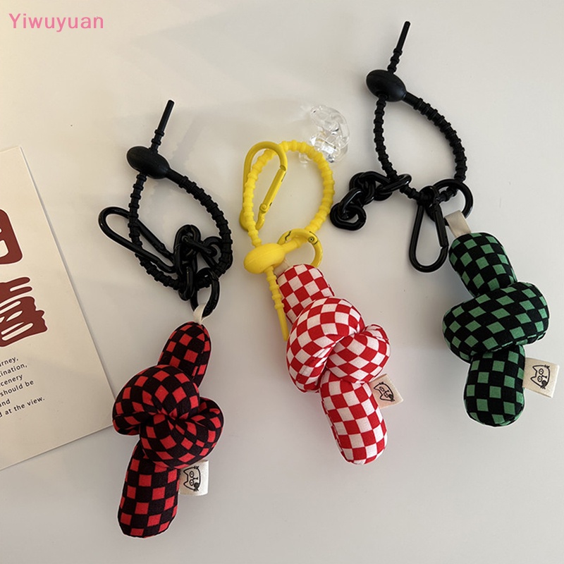 < Yiwuyuan > Ốp Điện Thoại Silicon In Caro Có Dây Đeo Tay Và Móc Khóa Thích Hợp Làm Quà Tặng Mới