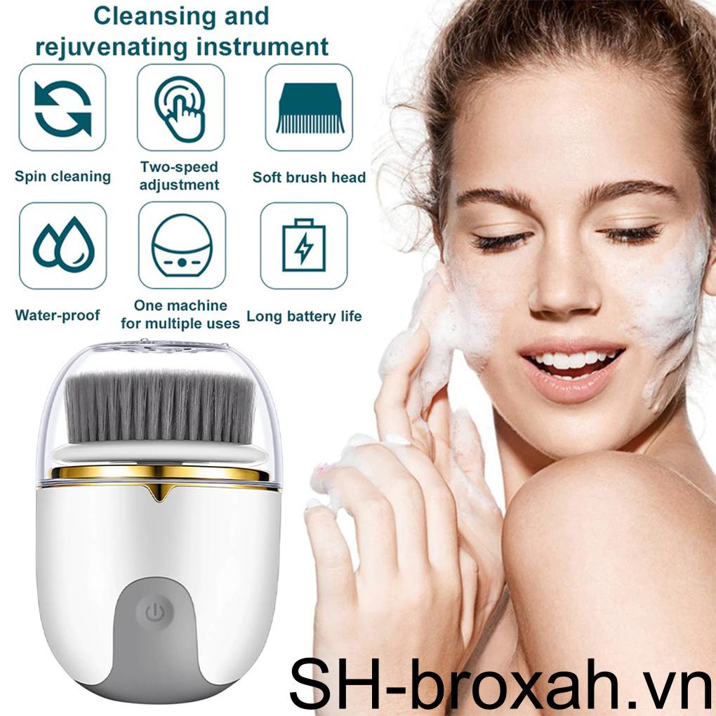 Máy Rửa Mặt Mát Xa 2 Tốc Độ Không Dây IPX5 3 Trong 1 Chống Thấm Nước Có Thể Sạc Lại