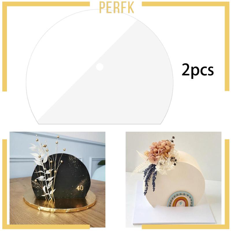 Set 2 Dụng Cụ Làm Phẳng Mặt Bánh Kem Trong Suốt DIY