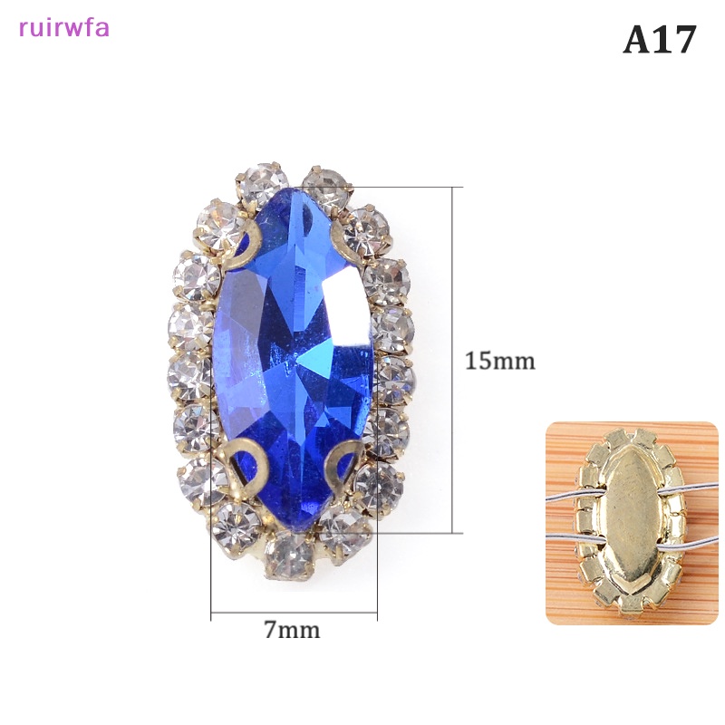 Đá Pha Lê Thủy Tinh 7 X 15Mm Dùng Trang Trí Quần Áo DIY Mới