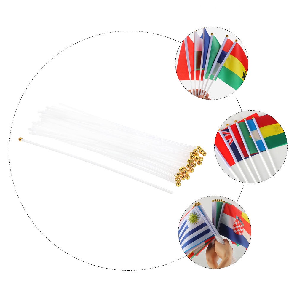 Bộ 50 Que Nhựa Cột Cờ Có Thể Tái Sử Dụng