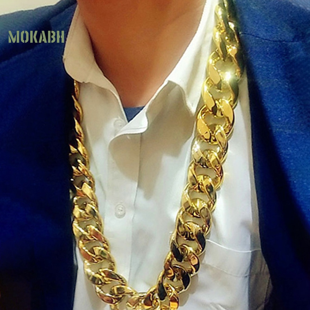 Vòng Cổ Choker Bản Lớn Bằng Nhựa Resin Phong Cách Hip Hop Cho Nam