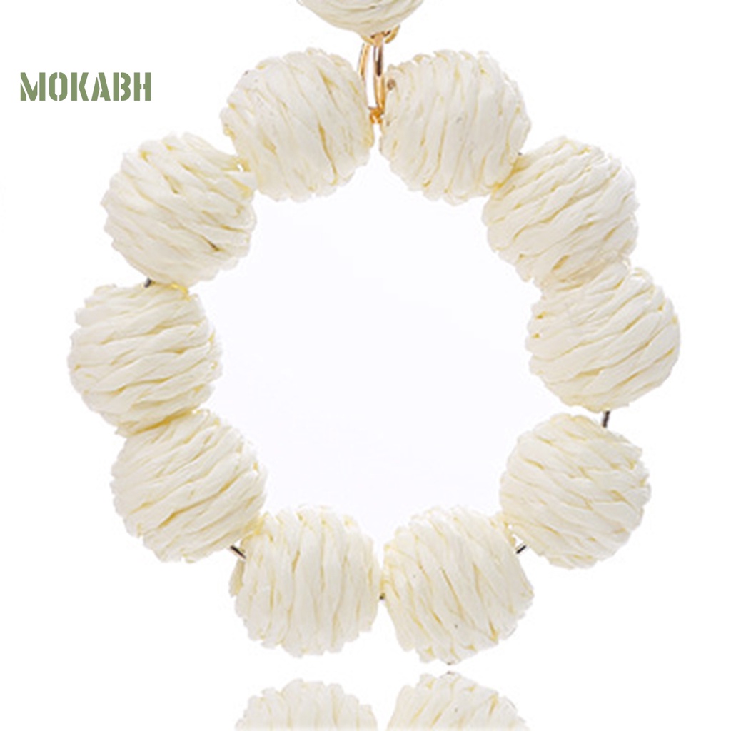 1 Đôi Bông Tai Hình Tròn Phong Cách Bohemian Dành Cho Nữ