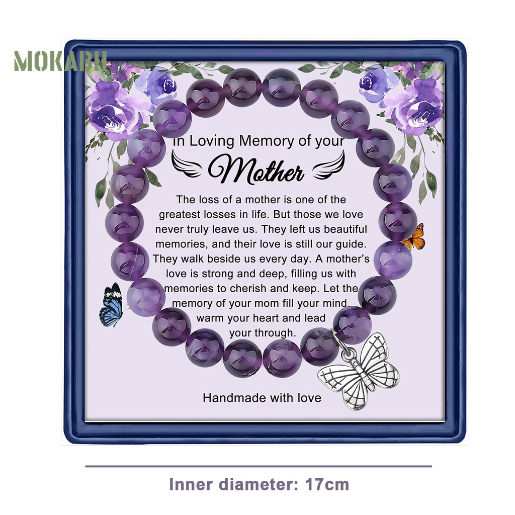 [Mới] Vòng Tay Chuỗi Hạt Màu Tím Mặt Hình Thiên Thần Mạ Điện Phụ Kiện Trang Sức Cho Nữ Granddaughter