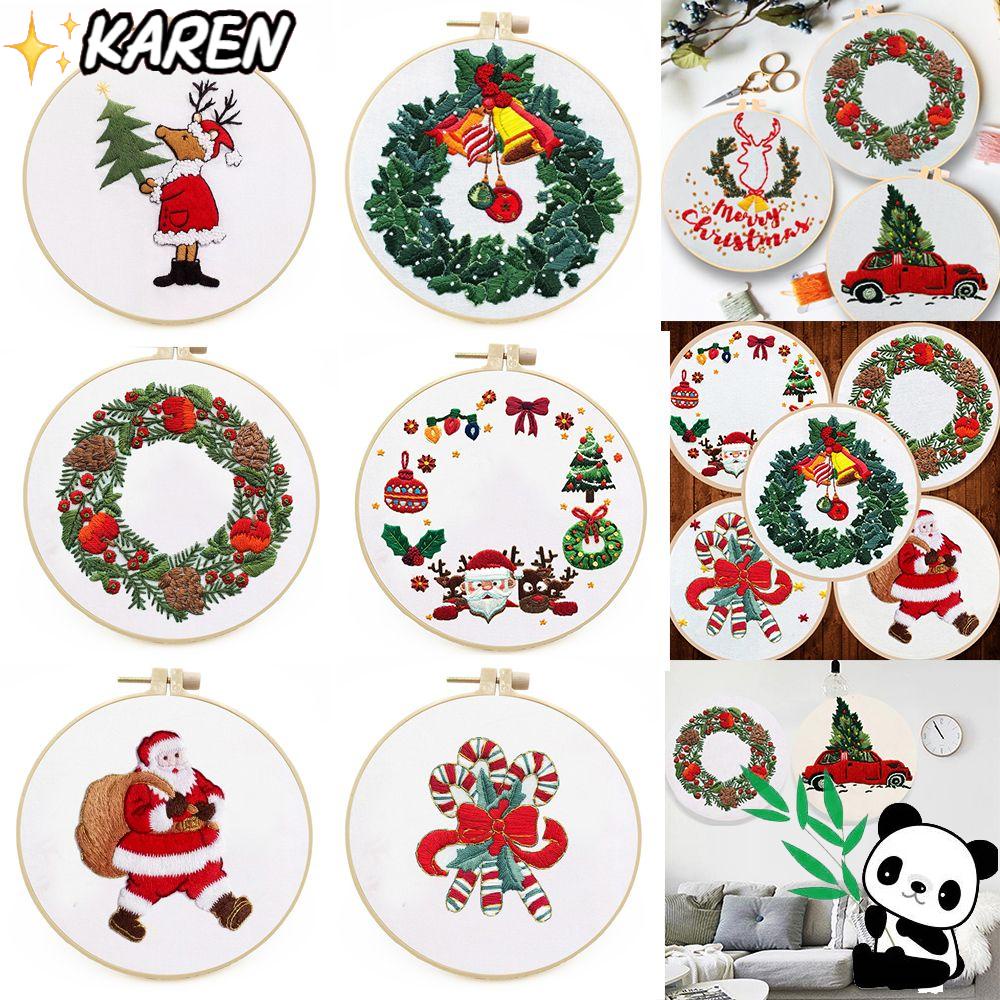 Khung Thêu Thủ Công DIY Chủ Đề Giáng Sinh Cho Người Mới Bắt Đầu