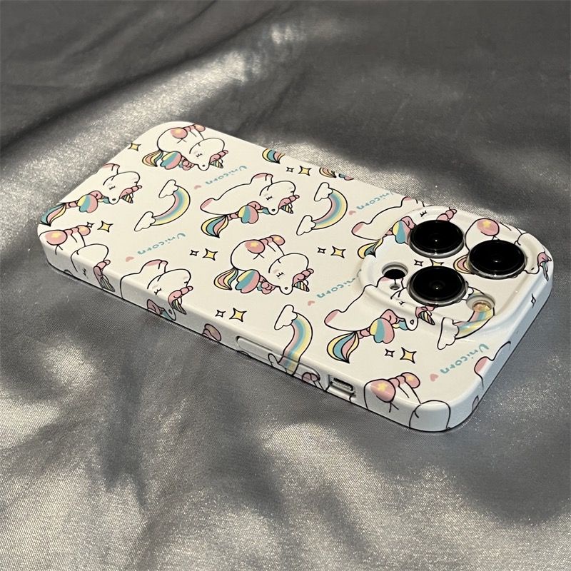 Ốp Điện Thoại Cứng Siêu Mỏng Họa Tiết Kỳ Lân Dễ Thương Dành Cho Iphone 13 Pro Max 12 14 CG1F
