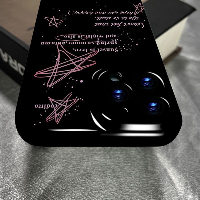 Ốp Điện Thoại Họa Tiết Ngôi Sao Năm Cánh Bóng Cho Iphone 13xs Promax 11 xr 12 14 / Dlrg