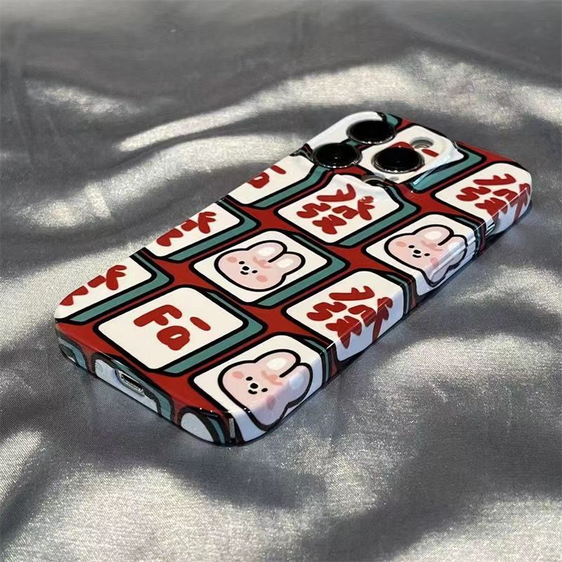 Ốp Điện Thoại Cứng / In Hình Năm Mới Mạt Chược / Thỏ Dễ Thương Cho Iphone 11 7pxsmax pro 1214 xriPhone13 RXRH