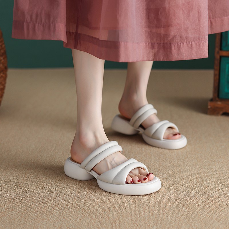 Tóc Thẳng Của Nhà Máy Duoya ~ [Hàng Có Sẵn] Được Khuyến Nghị Bởi Nhà Máy ~ Nhìn Tuyệt VờiDép Sandal Đế Dày Bằng Da Thật Mềm Mại Thời Trang Cho Nữ Giao Hàng Miễn Phí