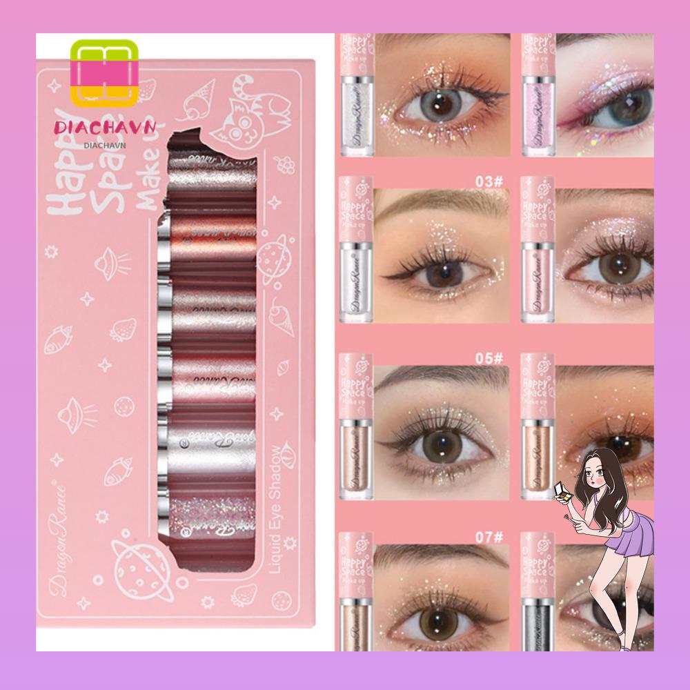 Set 8 Nhũ Mắt Dạng Gel Lấp Lánh Kháng Nước Và Lâu Phai Sành Điệu Cho Nữ