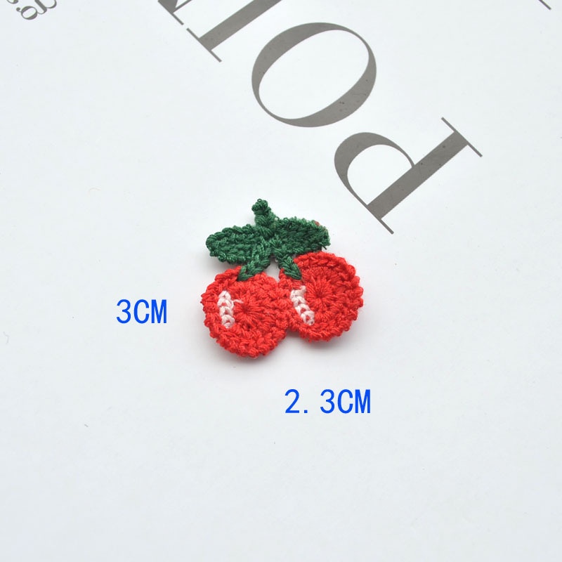 Set 10 Miếng Dán Trang Trí Quần Áo / Kẹp Tóc Hình Chú Chim / Ngựa Pony / Cherry Diy