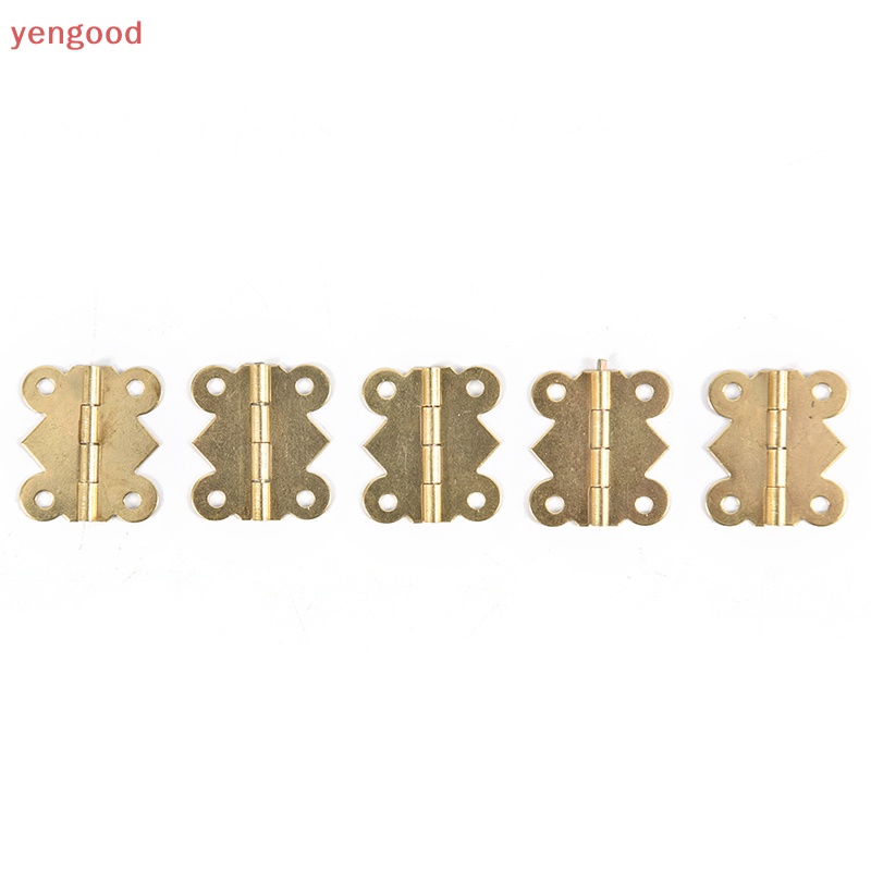 Set 10 Bản Lề Bướm Mini Bằng Đồng Thau Nhiều Màu Sắc Dùng Để Sửa Chữa Ngăn Kéo / Hộp Trang Sức