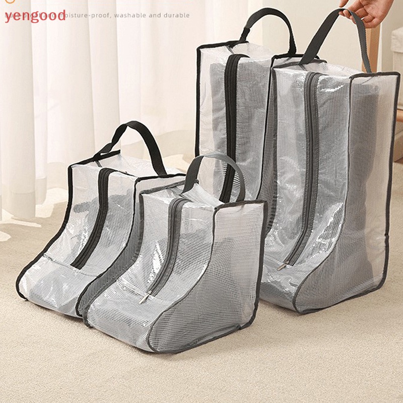Túi Đựng Bảo Vệ Giày Bốt Trong Suốt Chống Nước Chống Bụi Có Khóa Kéo