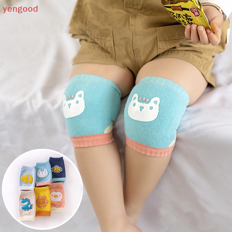 1 Cặp Đệm Bảo Vệ Đầu Gối An Toàn Họa Tiết Hoạt Hình Cho Bé Tập Bò