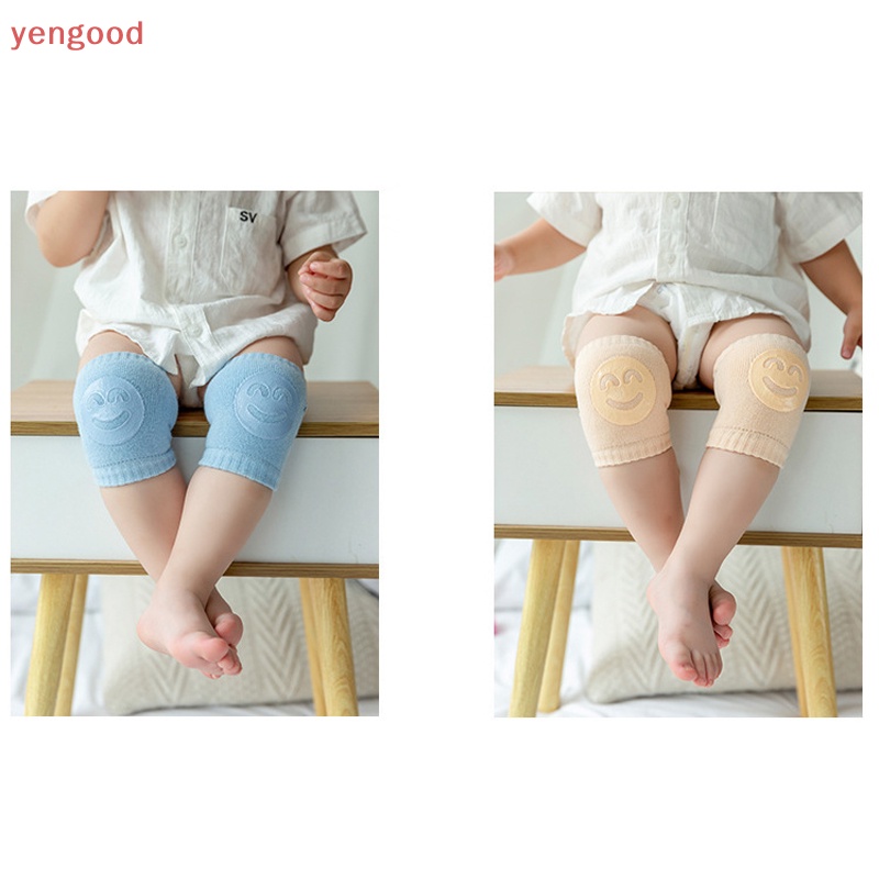 1 Cặp Đệm Bảo Vệ Đầu Gối Giữ Ấm An Toàn Chống Trượt Cho Bé Tập Bò