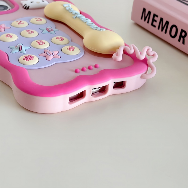 Ốp Điện Thoại Màu Hồng 3D Cho iPhone 11 12 12Pro 12promax 14Pro 13 casing 13Pro 13promax 14 14promax iPhone13
