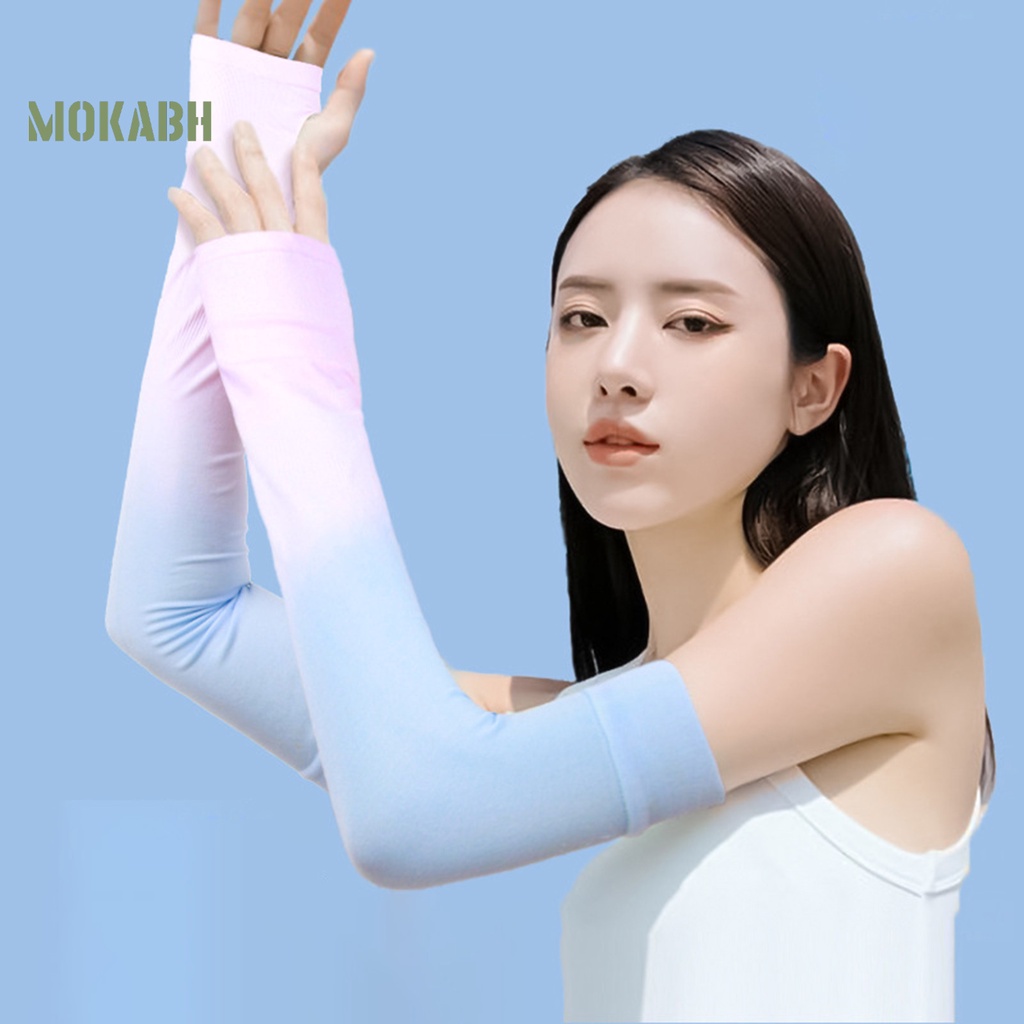 1 Cặp Găng Tay Co Giãn Tốt Không Bị Rối Thấm Hút Mồ Hôi Màu Gradient