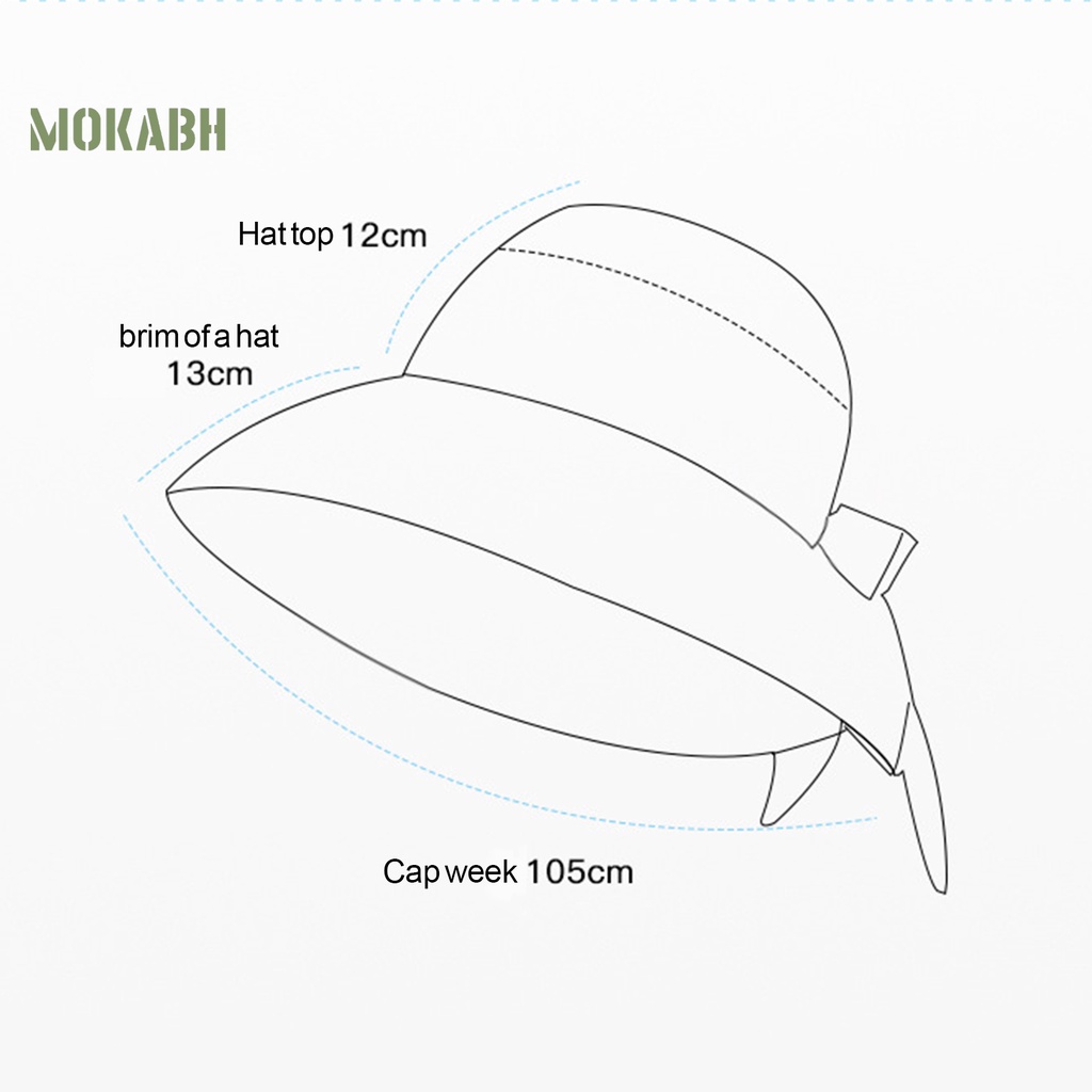 Nón Tai Bèo Chống Tia UV Màu Trơn Thắt Nơ Thời Trang Cho Nữ