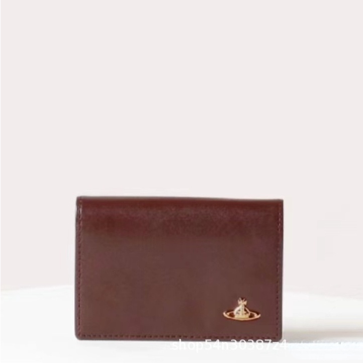 Ví Da Bò Cỡ Lớn Đựng Thẻ Vivienne Westwood Saturn