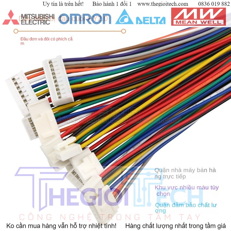 Dây Điện Tử Màu Dây Đầu Cuối Hy2.0 Mm Khoảng Cách 2.0Mm 26AWG Dây Điện Tử Màu Đầu Đơn Đầu Đôi Dây Kết Nối Khóa - 7P - 300mm