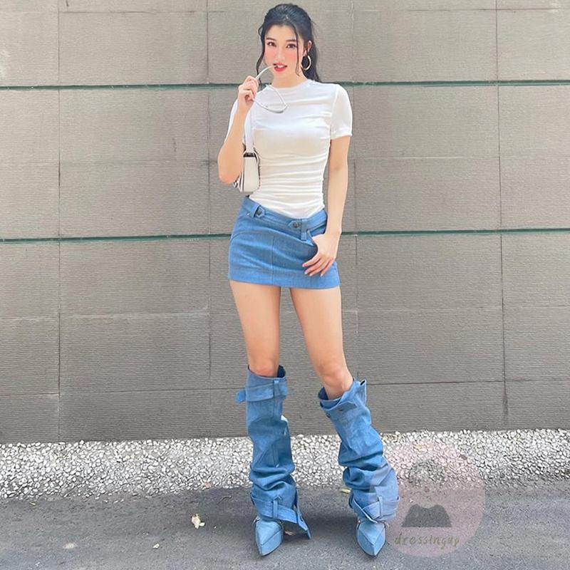 Áo Thun Tay Ngắn Cổ Tròn Xếp Ly Màu Trơn Thời Trang Mùa Hè Xinh Xắn Cho Nữ