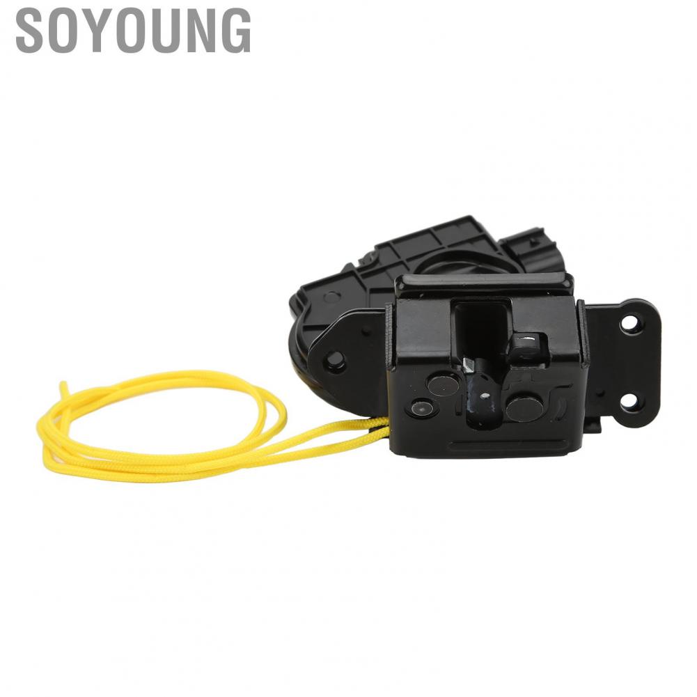 Soyoung 69350-28150 Black Iron Rear High Accuracy 69350‑28510 Trunk Lid Lock Actuator Replacement for Scion XB Wagon Base 2012‑2015