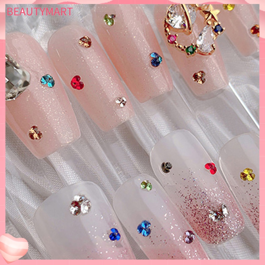 Túi 1440 Hạt Kim Cương Giả Tròn Nhỏ Gọn Nhẹ Dùng Trang Trí Móng Tay DIY