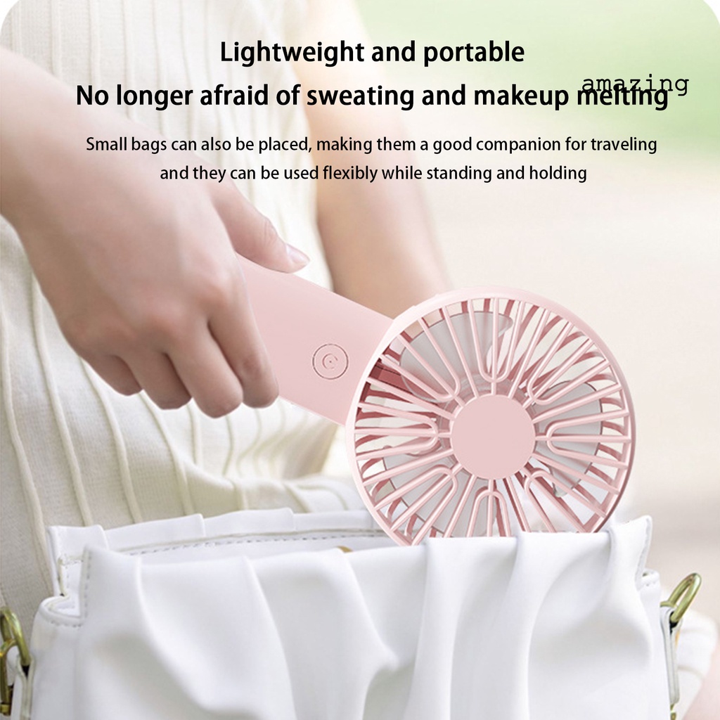 1 Bộ Quạt Cầm Tay 3 Tốc Độ Không Ồn Với Đế Sạc USB Có Thể Tháo Rời Cho Điện Thoại