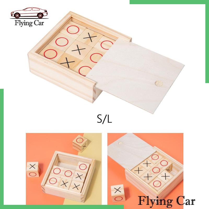Bộ 2 Đồ Chơi Tic TAC Bằng Gỗ Trang Trí Trong Nhà / Ngoài Trời Cho Người Lớn