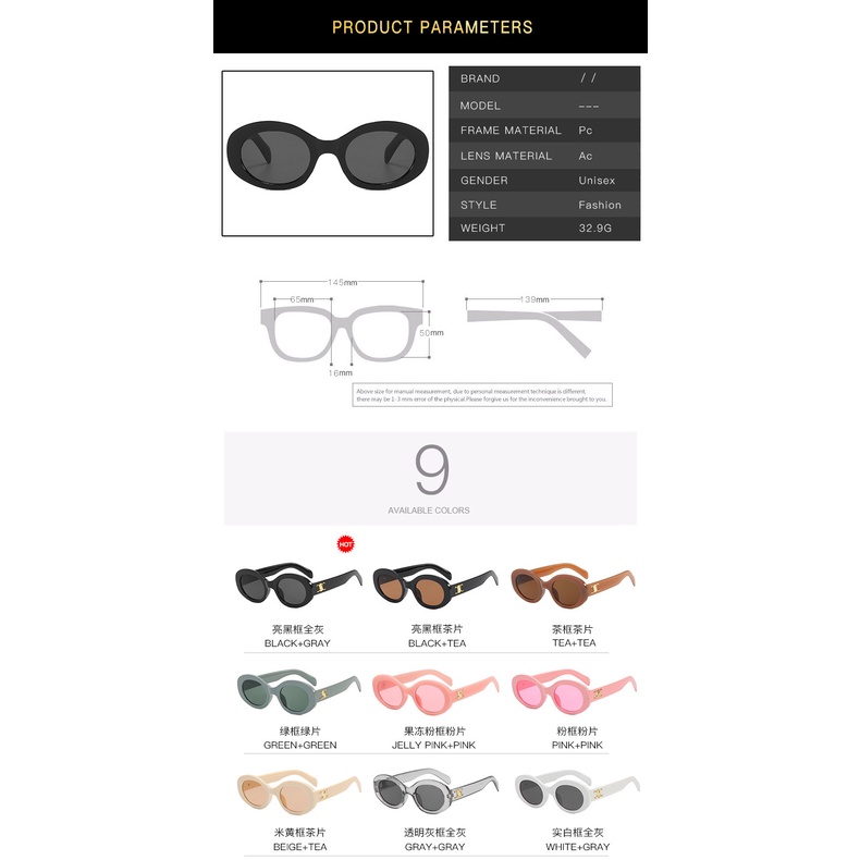 KíNh MáT HìNh Oval Phong CáCh Retro Cho Nữ