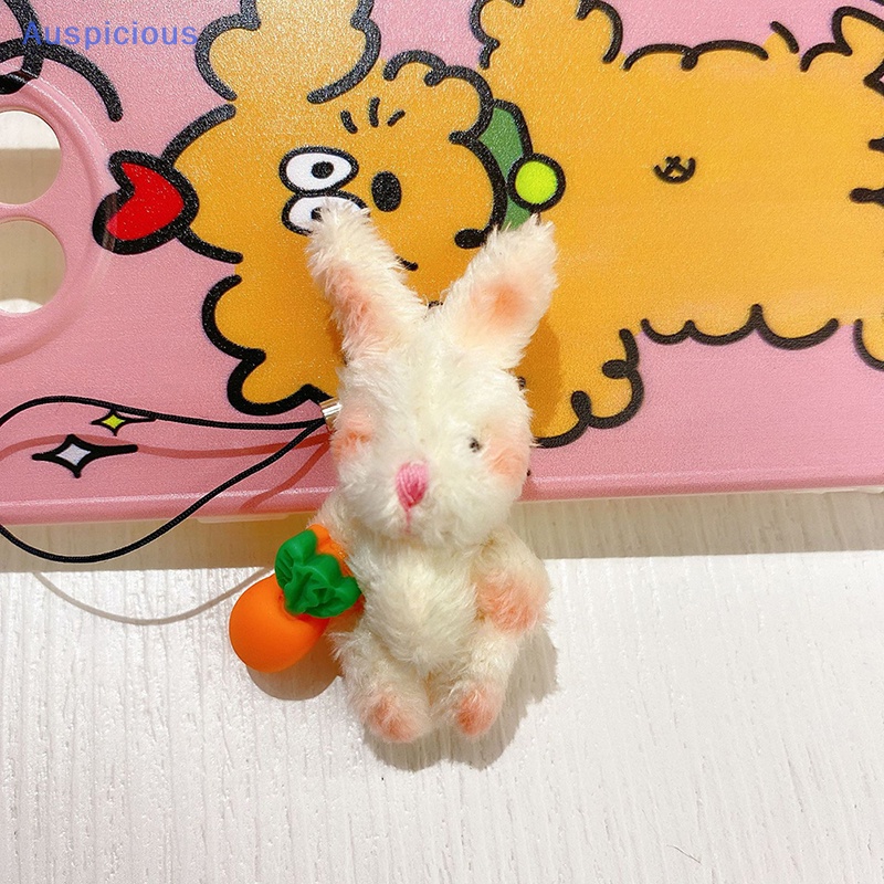 Móc Khóa Điện Thoại Hình Thỏ Nhồi Bông Đáng Yêu DIY