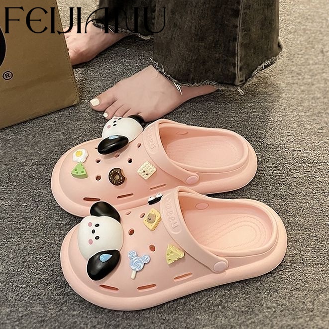 FEIJIANU dép Cross dép sandal nữ giày đi biển đáng yêu thoải mái 060303
