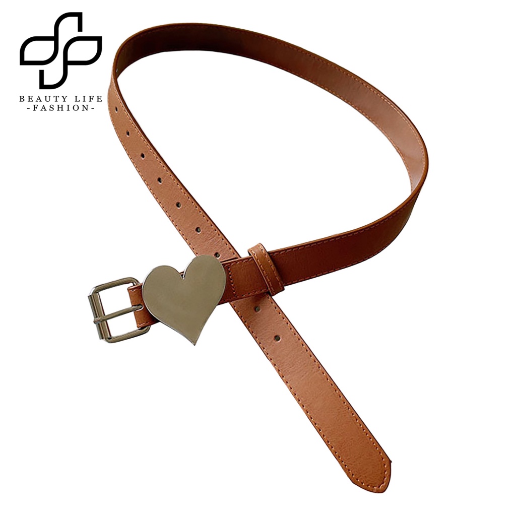 Thắt Lưng Da Giả Khóa Trái Tim Thoải Mái Chống Vỡ Dễ Điều Chỉnh Thời Trang Cho Nữ